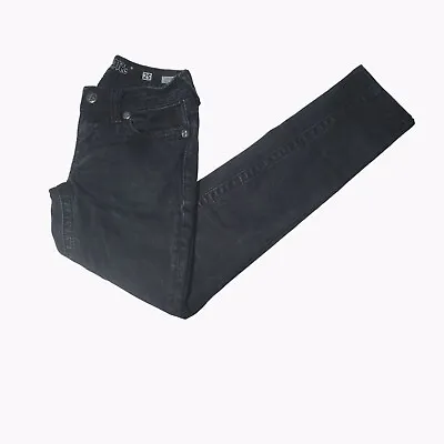 Miss Me Skinny Jeans Womens Size 25 Low Rise Black Denim Pants JP61135 • $29.99