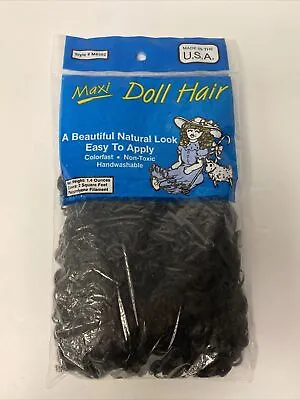 Maxi Doll Hair Black Natural Look Curly 1.4oz Bag - 2sqft - Style M8502 • $7