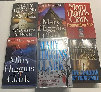 Lot Of 6 Mary Higgins Clark Hardcover Mystery Suspense Books Good Condition • $9.97