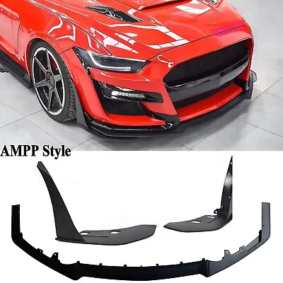 For Ford Mustang 2015-2021 GT500 AMPP Front Bumper Lip & Corner Splitter Winglet • $125.99