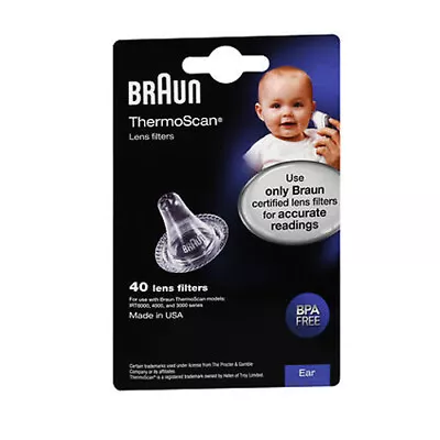 Braun ThermoScan Lens Filters 40 Each By Vicks • $34.86