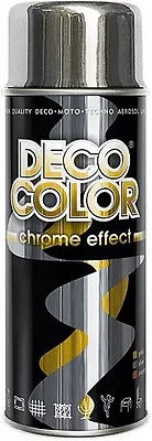 DECO COLOR PACK OF: SILVER CHROME EFFECT METALLIC MIRROR SPRAY PAINT 400ml ART • £10.49