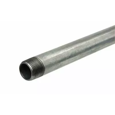 Galvanised Steel Pipe - Silver/ Threaded Both Ends (1/2  To 2 ) - 20cm - 600cm • £40.73