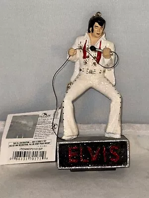 2006 Kurt Adler Jumpsuit Elvis With Microphone Ornament-Mint • $19.99