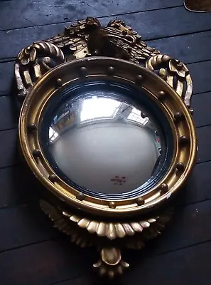 £295 • Buy Antique  Georgian Gilt Carved Convex Mirror