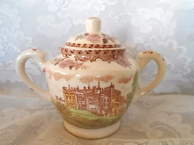 Antique BROWN & RICHIE ENGLISH CASTLES Lambton Castle Sugar Bowl W/Lid - England • £41.45