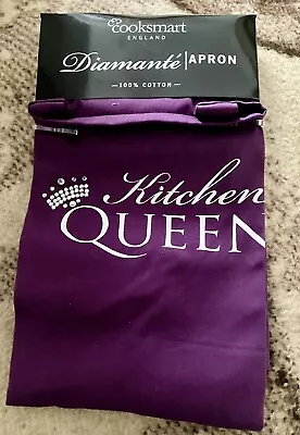 Cooksmart Kitchen QUEEN  100% Cotton APRON WITH POCKETS NEW • £3