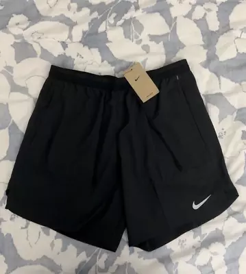 Nike Dri-Fit Stride 7” Running Shorts Black Mens Size M NEW* DM4759-010 • $44.95