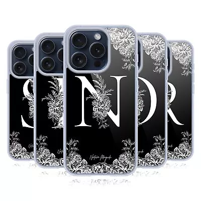 NATURE MAGICK B & W MONOGRAM FLOWERS 2 GEL CASE COMPATIBLE WITH IPHONE & MAGSAFE • $24.95