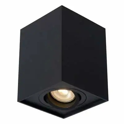 Surface Mounted Spotlight GU10 LED Ceiling Lights Space-age Black Tilt Downlight • £24