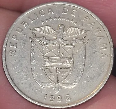 1996 Panama Vn Decimo (1/10) De Balboa Coin Km#127.1 Us Seller • $3
