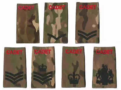 ACF / CCF Army & Combined Cadet Force Pair Of Rank Slides For MTP PCS Uniform • £5.49