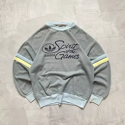 Vintage Adidas Sprint Of Games Olympic Games 1989 True Big Logo Sweatshirt Men’s • $65