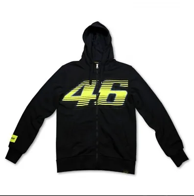 Official Valentino Rossi VR46 Hoodie Fleece Black - VRMFL 107604 • £59.99