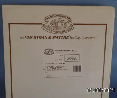 NEW Van Hygan & Smythe Collector Plate 8½  Wood DISPLAY FRAME Brown & Gold + BOX • $24.99