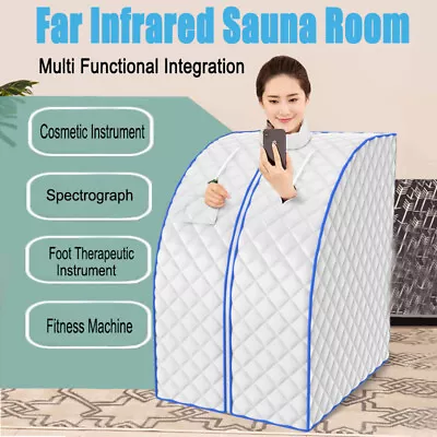 600W Portable Far Infrared Therapeutic Personal Steam Sauna Room Tent Home Spa • $102.89