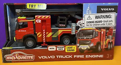 Majorette Volvo Truck Fire Engine Metal Lights & Sound Factory Sealed Simba Toys • $29.95