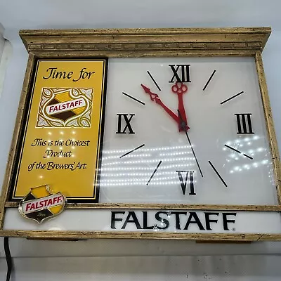 Rare Falstaff Beer Clock 1960's Vintage St Louis MO Working Bar ManCave Retired • $99.99