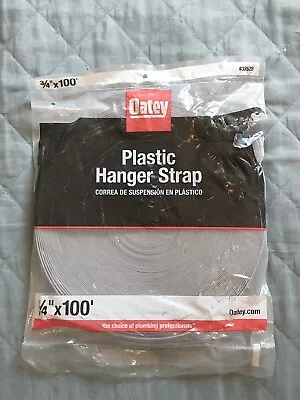 Oatey #33528 3/4  X 100 Ft. Plastic Hanger Strap Gray Plumbing Made In The USA • $5.50