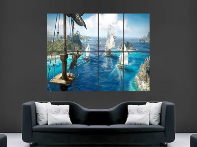£18.95 • Buy Pirate Ship Island Sea Water Poster Picture Wall Image  Art Print Large