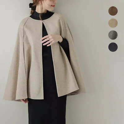 Japanese Sweet Girls Wool Blend Coat Student Loose Coats Jackets Cape • $46.49