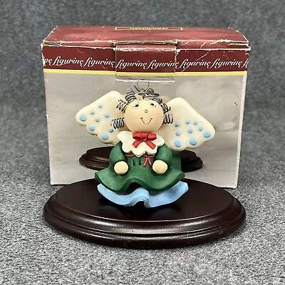 Vintage Home Trends Molded Clay Art Christmas Angel Figurine Ornament • $13.49