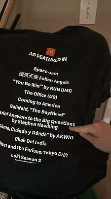 Mcdonalds Special Editon Black T Shirt With Movies Film • $4.99