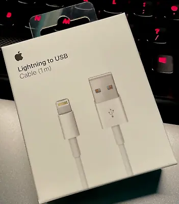 Apple Lightning To USB Cable For IPhone 5 6 7 8 X In Retail Packing 1M Anyiphone • £4.99