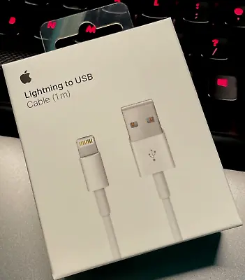 £5.99 • Buy Genuine Apple Lightning To USB Cable For IPhone 5 6 7 8 X In Retail Packing 1M