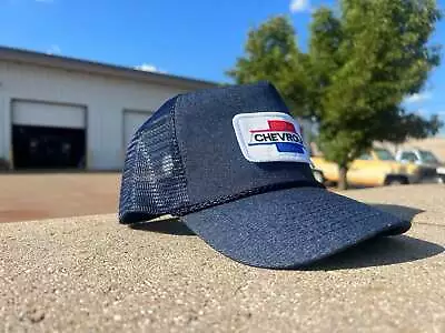 Vintage Chevrolet Rope Snapback Trucker Mesh Hat With Chevy Patch Truck • $29.99