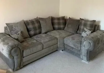 £549.99 • Buy Grey Verona Small Corner Sofa 2c1, Left/Right Corner Available Cushions Included
