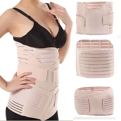 3 In 1 Postpartum Support Recovery Waist Pelvis Corset Tummy Control Body Shaper • £12.79