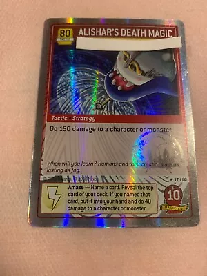 Maplestory Trading Card Game 2008 Foil Alishar's Death Magic W/code 17/60 • $9.99