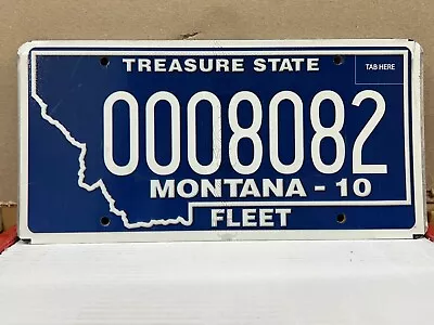 2010 Montana Fleet License Plate 0008082 • $3