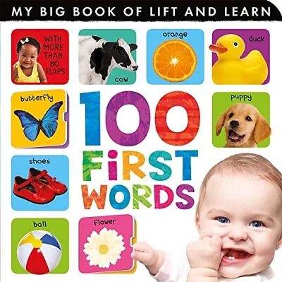 100 First Words (My Big Book Of Lift And Learn) By Tiger Tales Board Book Book • $11.27