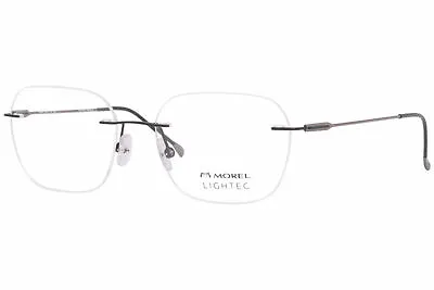 Morel Lightec 30240L NG07 Eyeglasses Frame Men's Black/Shiny Grey Rimless 53mm • $129.95