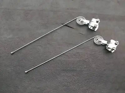  Chrome Vintage Style Curb Feeler / Whisker SET Of TWO Universal Fit • $19.99