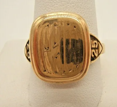 14k Gold Men’s Signet Ring 1925 Makers Name • $350