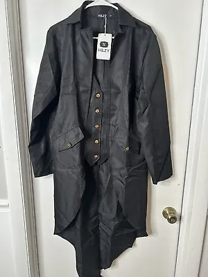 H&ZY Men's Small Steampunk Vintage Tailcoat Jacket Gothic Victorian Frock Coat • $7