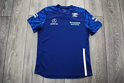 Umbro Williams Racing Formula 1 Racing Shirt Mercedes Amg Size Mens Medium Blue • $19.99