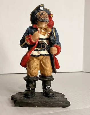 Pirate Captain W/Parrot Vintage K's Collection Resin • $7