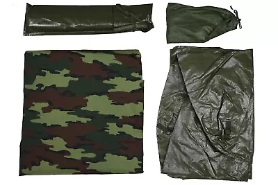 Authentic Belgian M56 Camo 2 Man Tent With Rain Fly Poles And Stakes Camping • $114.95