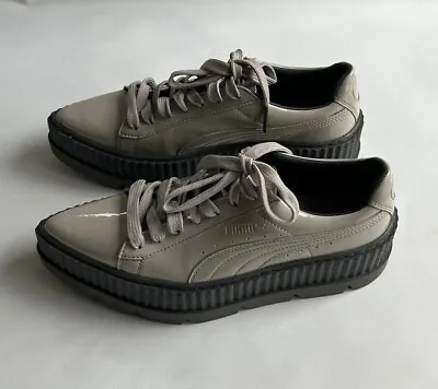$105.59 • Buy PUMA FENTY X POINTY CREEPER PATENT LEATHER SHOES 37.5 Us 7 Grey Exe Condition