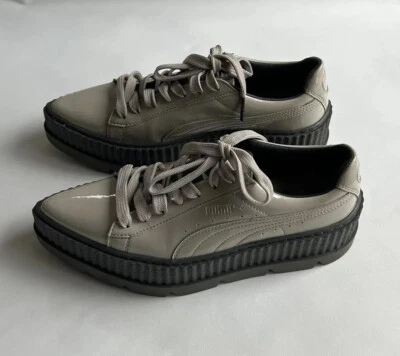 $115.76 • Buy PUMA FENTY X POINTY CREEPER PATENT LEATHER SHOES 37.5 Us 7 Grey Exe Condition