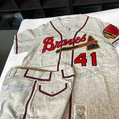Eddie Mathews Signed Authentic Milwaukee Braves Uniform Jersey & Pants JSA COA • $3495