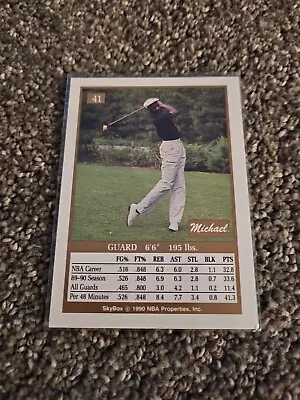 1990-91 Skybox - #41 Michael Jordan - Golf Photo On Backside  • $3