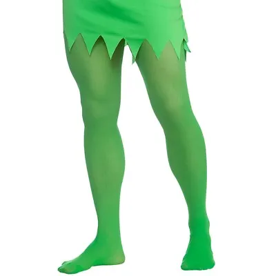£4.25 • Buy Men's Green Elf Tights Adult Fancy Dress Accessory Pixie Christmas Santa Claus