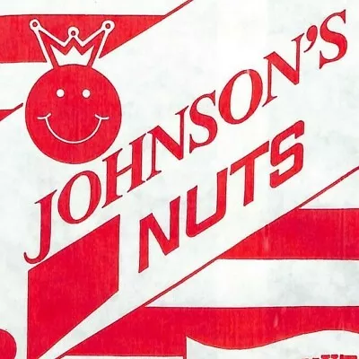 Vintage Johnson's Delicious Salted Nuts Cart Vending Bag Unused NOS VGC C1965-70 • $8.99