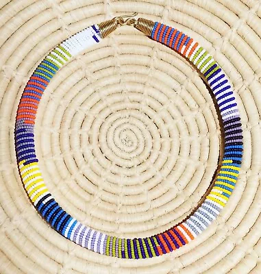 African Maasai Beaded Choker Necklace Ethnic Boho Tribal Masai Massai Mcss6 • $17.97