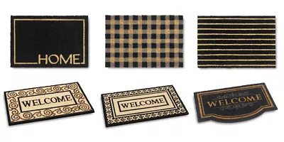 £17.95 • Buy Hardwearing Door Entrance Mat Coir Various Designs Home/Squares/Stripes/Welcome